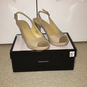 ‼️SALE‼️Nine West Nude Heels